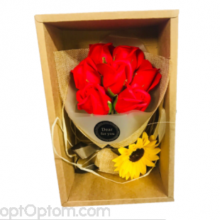 Подарочный букет цветов Dear for you 25см х 15см оптом