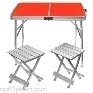 Раскладной стол и два стула для пикника оптом