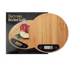 Кухонные весы с поверхностью из бамбука круглые оптом