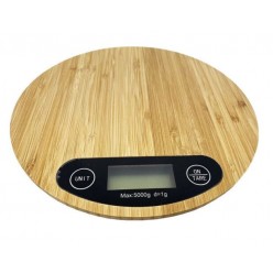 Кухонные весы с поверхностью из бамбука круглые оптом