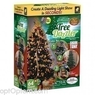 Гирлянда на новогоднюю елку TREE DAZZLER 64 лампы оптом 